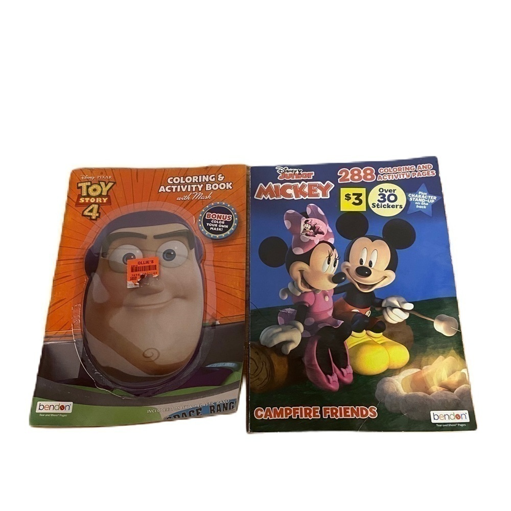 Disney Coloring Book Bundle Buzz Lightyear Mickey Mouse Toy Story NEW